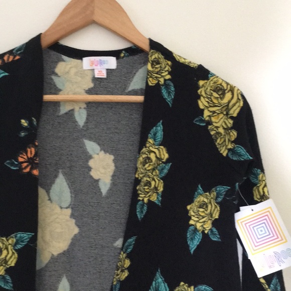 LuLaRoe Sweaters - LuLaRoe NWT Sarah Unicorn Black Floral Cardigan